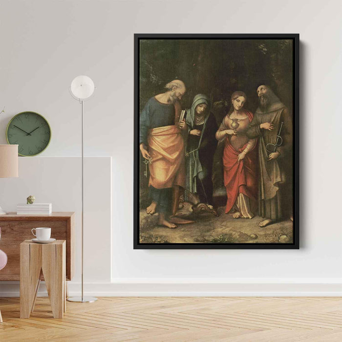 Four Saints (from left St. Peter, St. Martha, St. Mary Magdalene, St. Leonard) by Correggio - Canvas Artwork