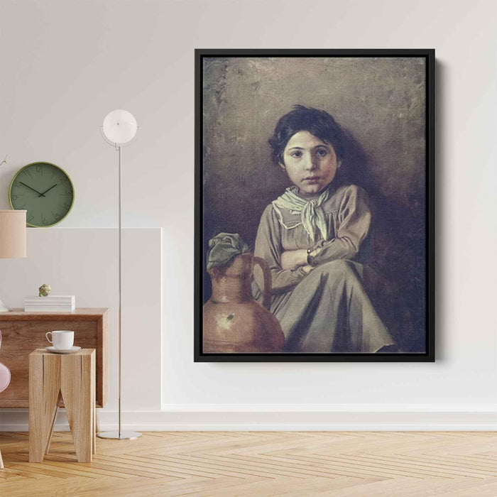 Girl with a Pitcher by Vasily Perov - Canvas Artwork