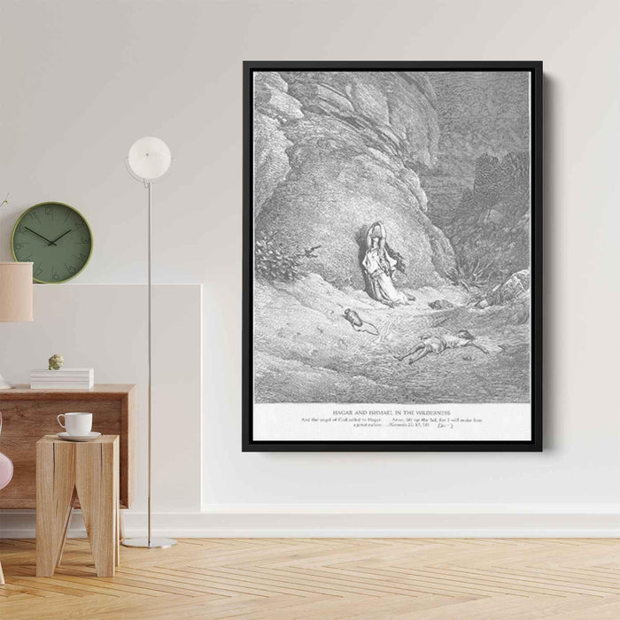 Hagar and Ishmael in the Wilderness by Gustave Dore - Canvas Artwork