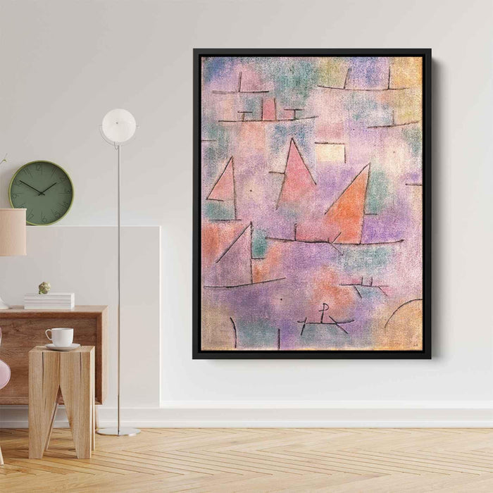 Harbour with sailing ships (1937) by Paul Klee - Canvas Artwork