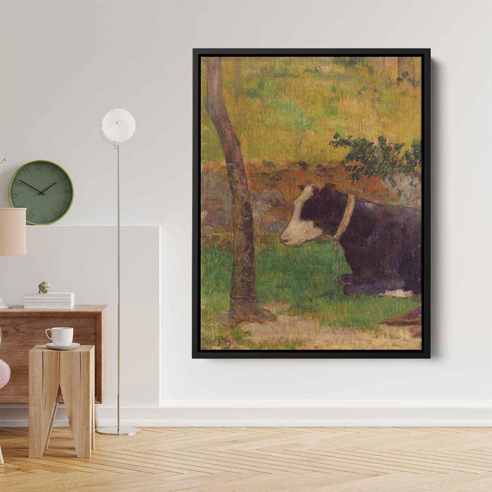 Kneeling cow (1888) by Paul Gauguin - Canvas Artwork