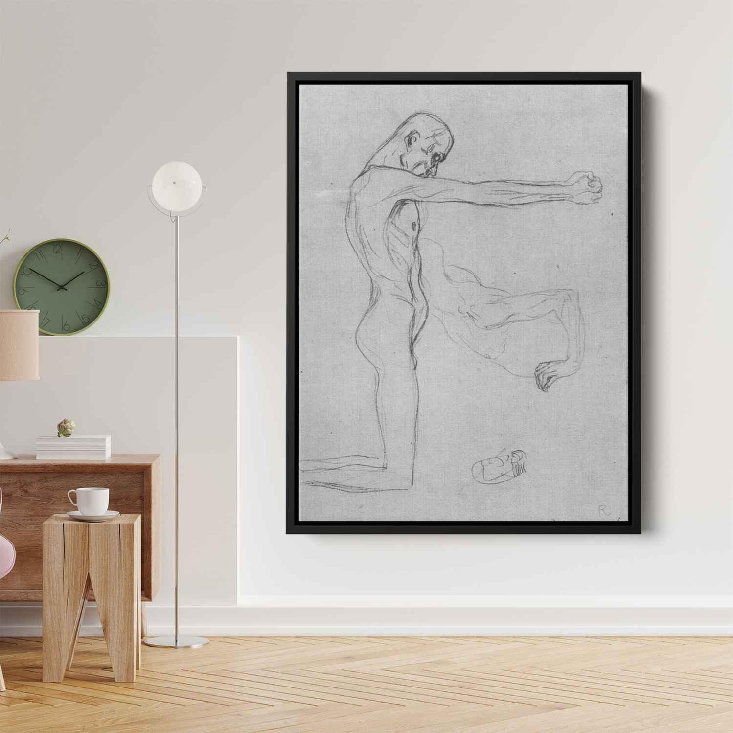 Kneeling Male Nude With Sprawled Out Arms, Male Torso by Gustav Klimt ...