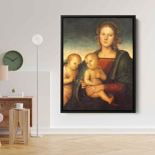 Madonna with Child and Little St. John (1497) by Pietro Perugino - Canvas Artwork