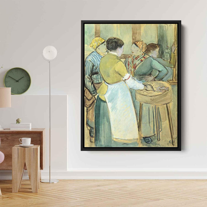 Market at Pontoise (1882) by Camille Pissarro - Canvas Artwork