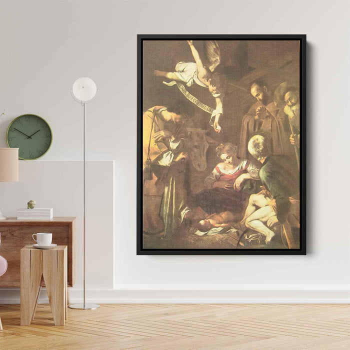 Nativity with St. Francis and St. Lawrence (1609) by Caravaggio - Canvas Artwork