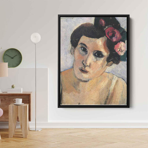 Woman's Head, Flowers in Her Hair by Henri Matisse - Canvas Artwork