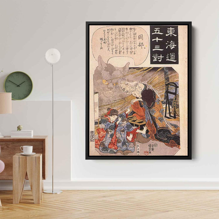 Okabe - The cat witch by Utagawa Kuniyoshi - Canvas Artwork