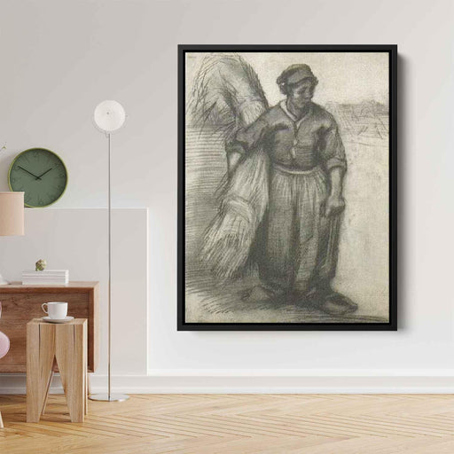 Peasant Woman, Carrying a Sheaf of Grain by Vincent van Gogh - Canvas Artwork