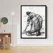 Peasant Woman, Digging, Seen from the Side by Vincent van Gogh - Canvas Artwork