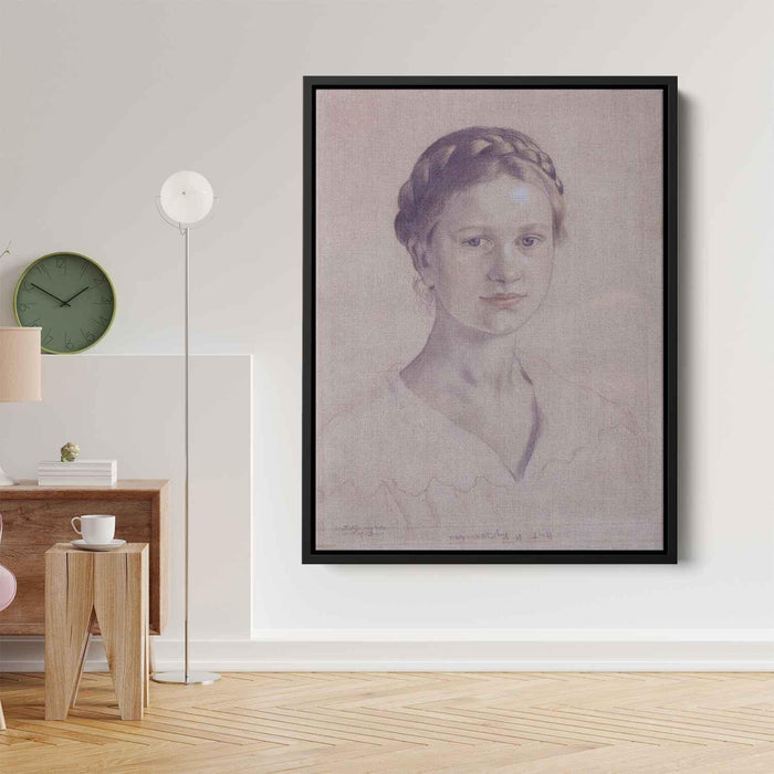 Portrait of I.B. Kustodieva, daughter of the artist by Boris Kustodiev - Canvas Artwork