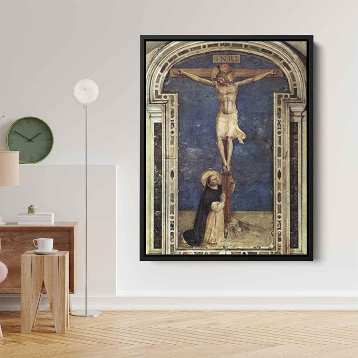 Saint Dominic Adoring the Crucifixion (1442) by Fra Angelico - Canvas Artwork