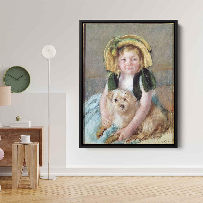 Sara with her dog by Mary Cassatt - Canvas Artwork