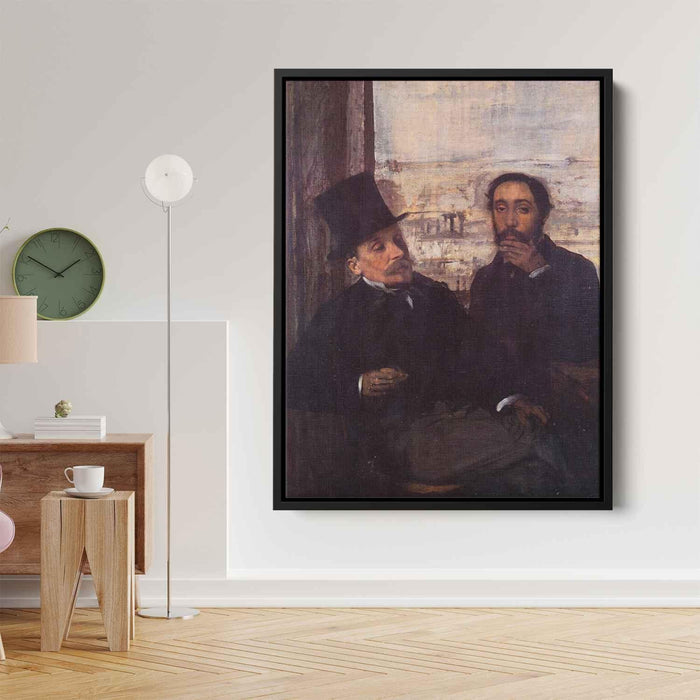 Self Portrait with Evariste de Valernes (1865) by Edgar Degas - Canvas Artwork