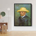 Self-Portrait with Straw Hat (1887) by Vincent van Gogh - Canvas Artwork