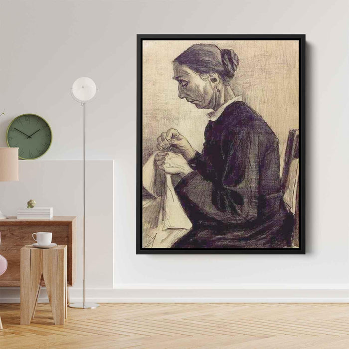 Sien, Sewing, Half-Figure by Vincent van Gogh - Canvas Artwork