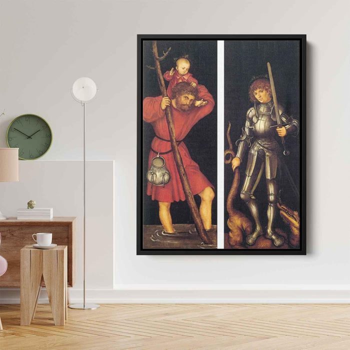 St. Christopher and St. George (1514) by Lucas Cranach the Elder - Canvas Artwork