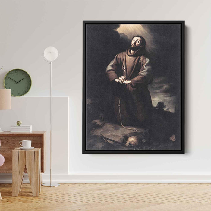 St. Francis of Assisi at Prayer (1650) by Bartolome Esteban Murillo - Canvas Artwork