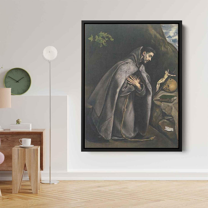 St. Francis praying (1595) by El Greco - Canvas Artwork