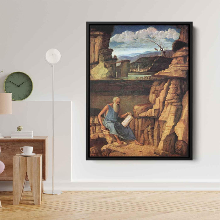 St Jerome Reading in the Countryside (1485) by Giovanni Bellini - Canvas Artwork