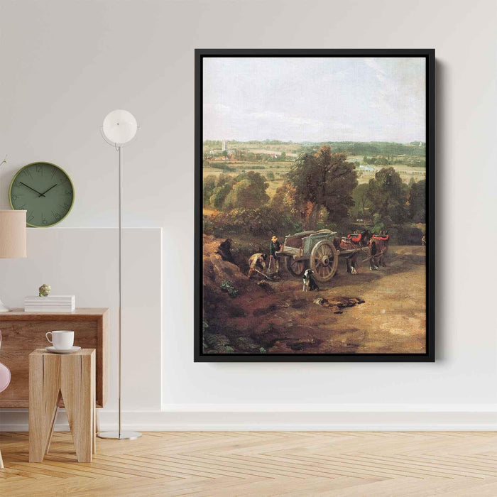 Stour valley and Dedham village by John Constable - Canvas Artwork