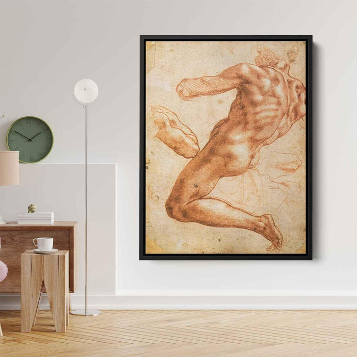 Study for an ignudo (1508) by Michelangelo - Canvas Artwork