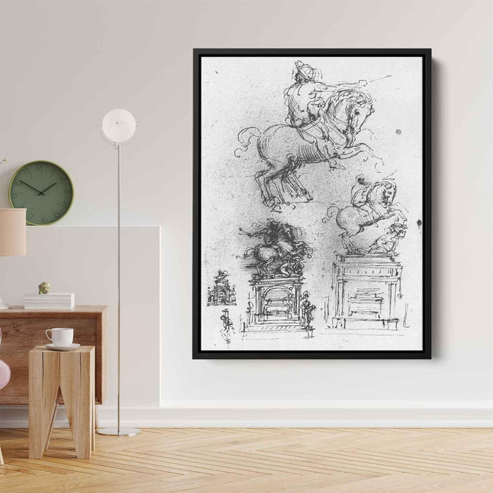 Study for the Trivulzio Equestrian Monument (1510) by Leonardo da Vinci - Canvas Artwork