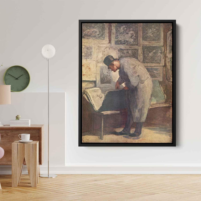 The Print Collector (1860) by Honore Daumier - Canvas Artwork