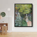 The Garden, Hollyhocks by Claude Monet - Canvas Artwork