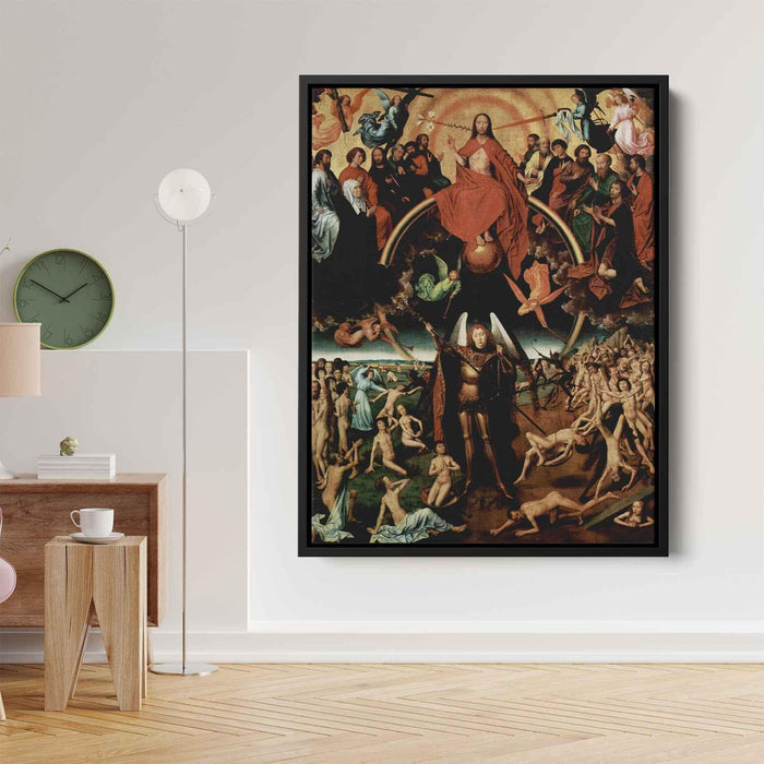 The Last Judgment triptych, central panel, Maiestas Domini with Archangel Michael weighing the souls by Hans Memling - Canvas Artwork