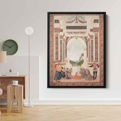 The Miracles of San Bernardino. The Healing of a Young (1473) by Pietro Perugino - Canvas Artwork