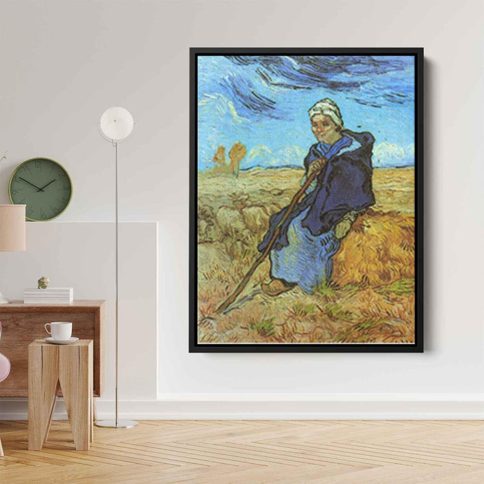 The Shepherdess (after Millet) (1889) by Vincent van Gogh - Canvas Artwork