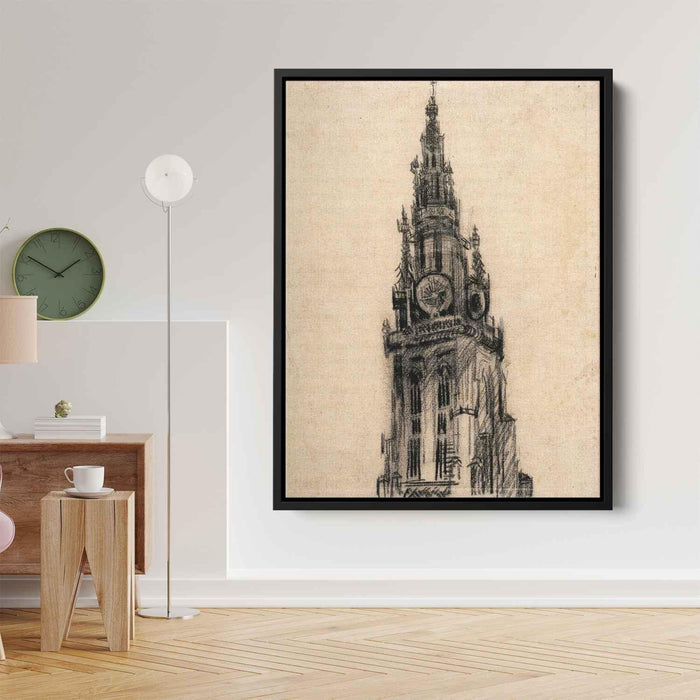 The Spire of the Church of Our Lady (1885) by Vincent van Gogh - Canvas Artwork