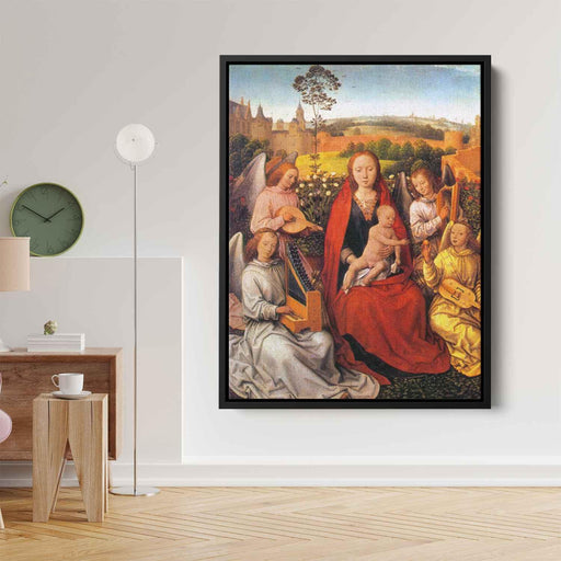 Virgin and Child with Musician Angels (1480) by Hans Memling - Canvas Artwork