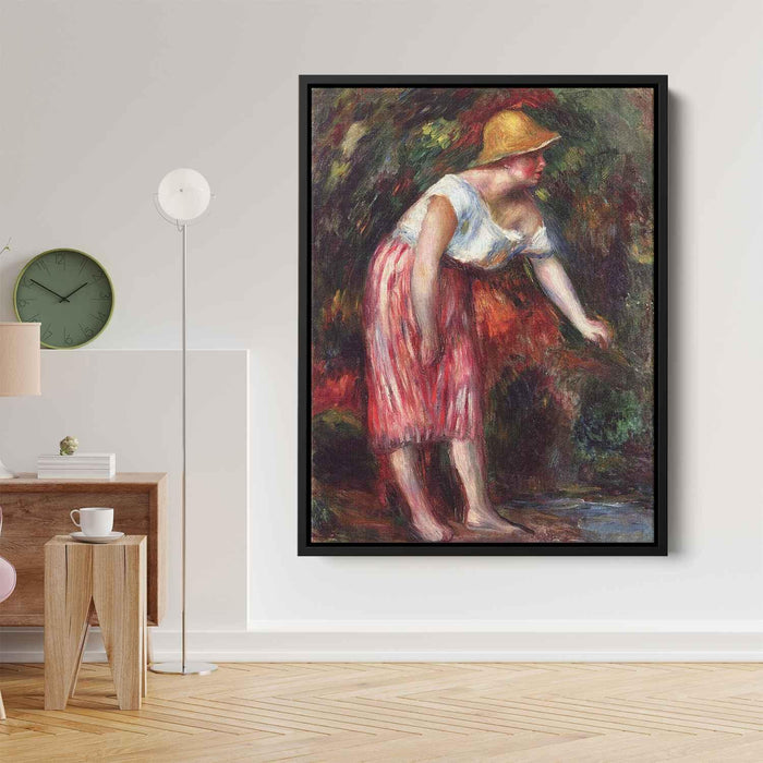 Woman in a Straw Hat by Pierre-Auguste Renoir - Canvas Artwork