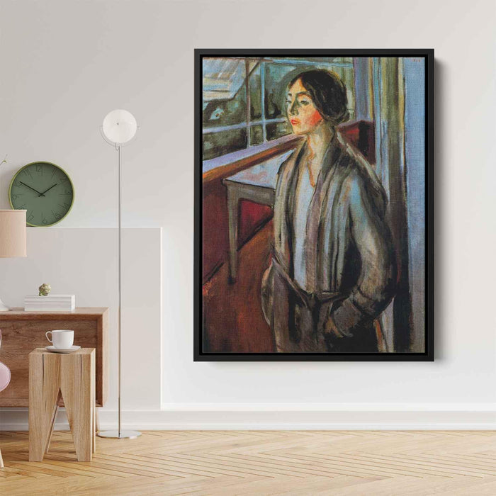 Woman on the Verandah (1924) by Edvard Munch - Canvas Artwork