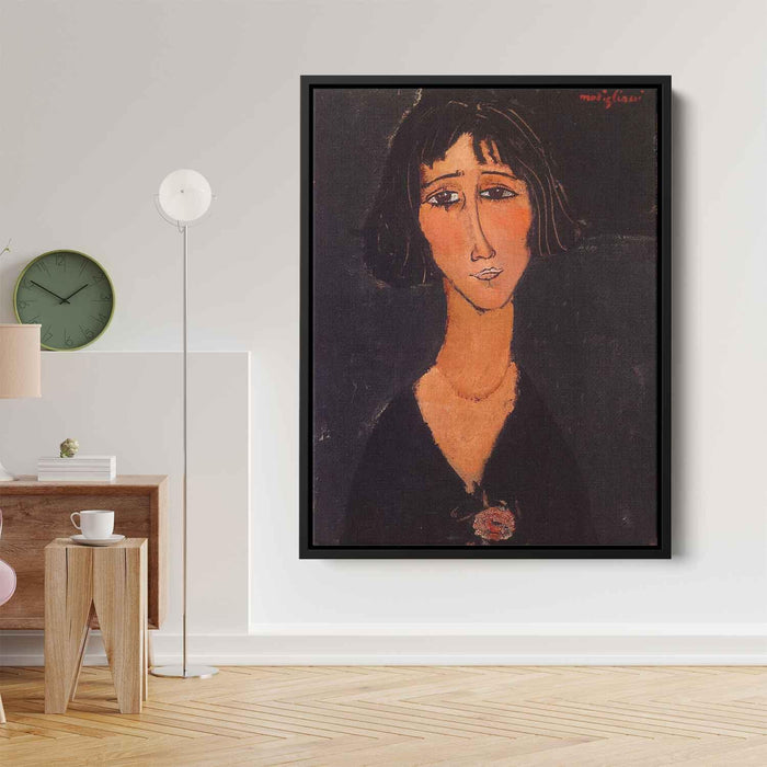 Young Girl Wearing a Rose (1916) by Amedeo Modigliani - Canvas Artwork