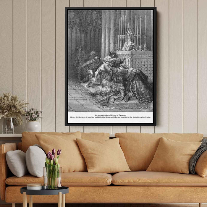 Assassination of Henry of Germany by Gustave Dore - Canvas Artwork