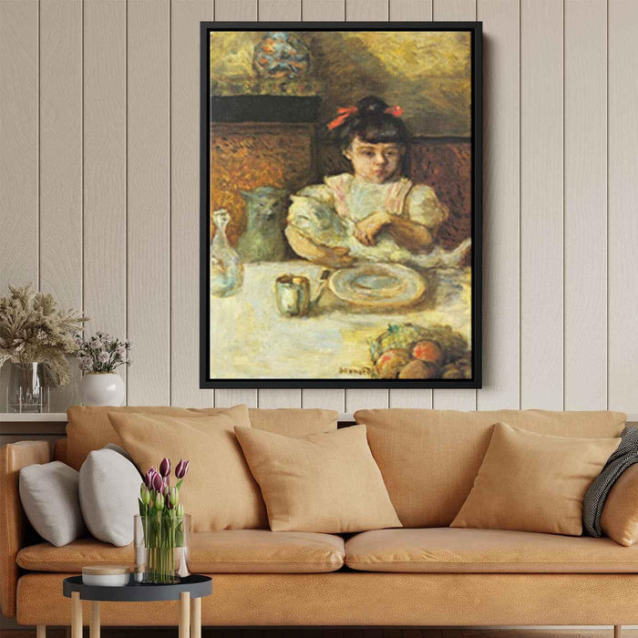 Child and Cats by Pierre Bonnard - Canvas Artwork