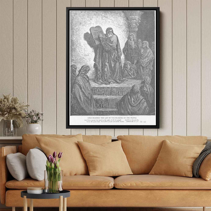 Ezra Reads the Law to the People by Gustave Dore - Canvas Artwork