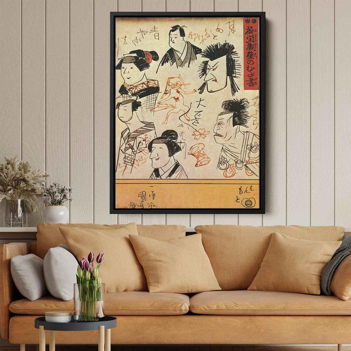 Faces by Utagawa Kuniyoshi - Canvas Artwork