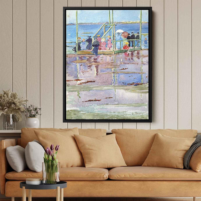 Float at Low Tide, Revere Beach (also known as People at the Beach) by Maurice Prendergast - Canvas Artwork