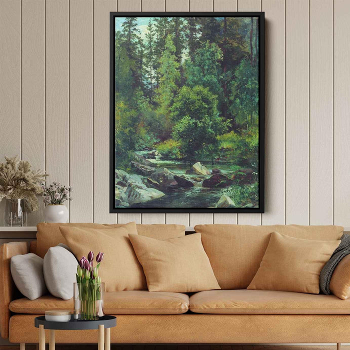 Forest River by Ivan Shishkin - Canvas Artwork