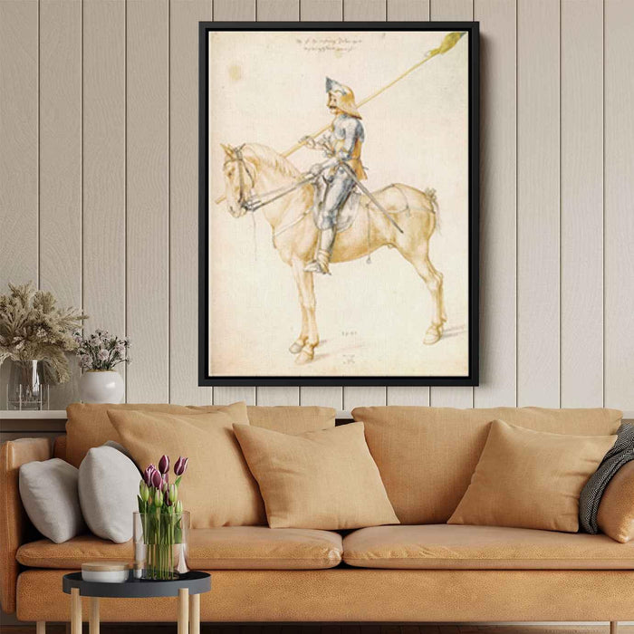 Knight On Horseback (1498) by Albrecht Durer - Canvas Artwork