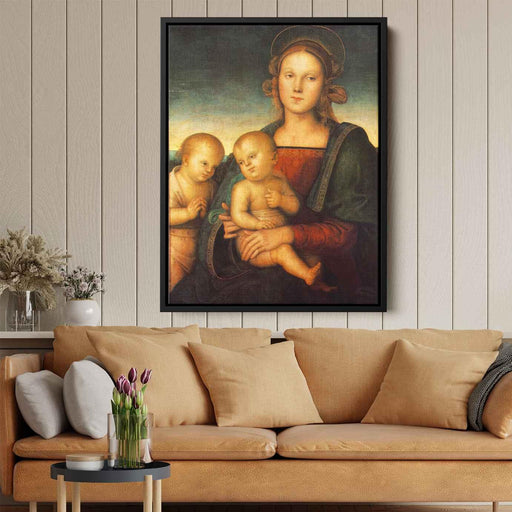 Madonna with Child and Little St. John (1497) by Pietro Perugino - Canvas Artwork