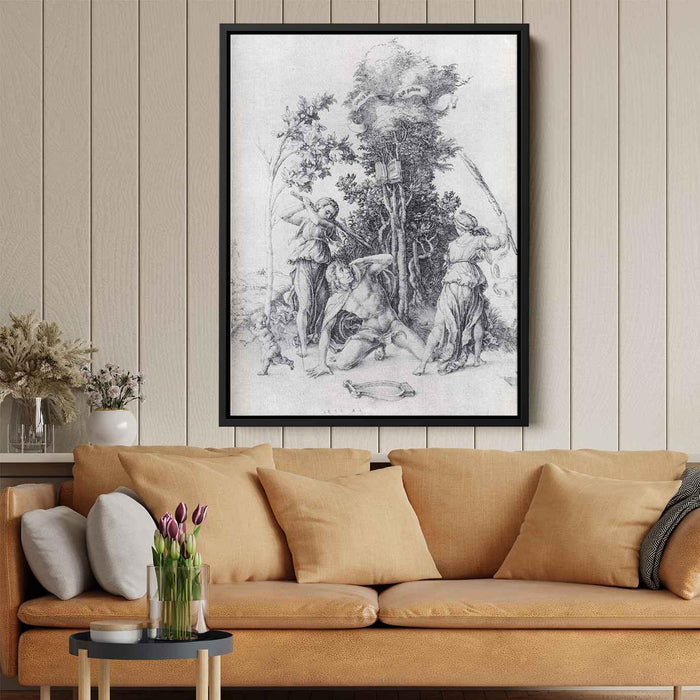 Orpheus Slain By Bacchantes, With A Boy Running Away by Albrecht Durer - Canvas Artwork