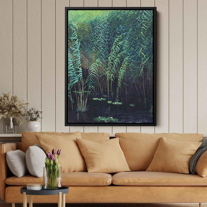 Reeds and water lilies (1889) by Isaac Levitan - Canvas Artwork