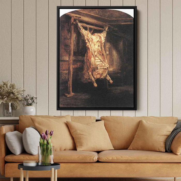 The Carcass of an Ox (Slaughtered Ox) (1655) by Rembrandt - Canvas Artwork