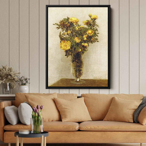 Roses Lying on Gold Velvet by Henri Fantin-Latour - Canvas Artwork