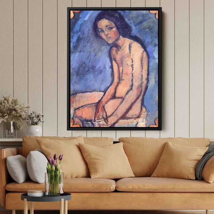 Seated nude (1909) by Amedeo Modigliani - Canvas Artwork