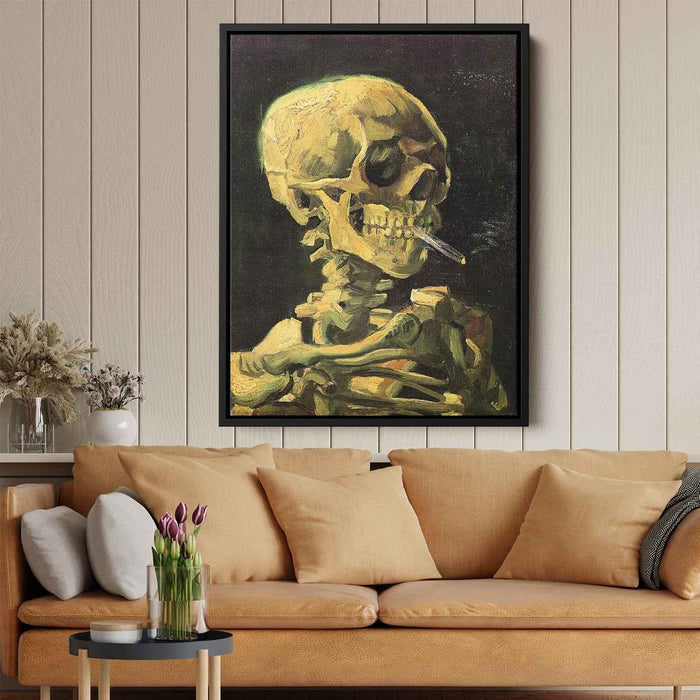 Skull with Burning Cigarette (1885) by Vincent van Gogh - Canvas Artwork